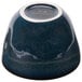 A blue ceramic Tuxton China bowl with a white rim.