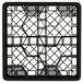 A black plastic rack with 12 compartments and a grid pattern on it.