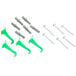 A Unger green plastic tool holder with plastic dowels and screws.