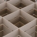 A white square grid for holding glasses.