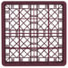 A red Vollrath Traex glass rack with a grid pattern.
