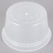 a white plastic lid with a hole