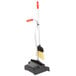 An Unger Ergo angled lobby broom and dustpan on a white background.