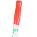 A red and white plastic Unger lobby dust pan and broom set with a green handle.