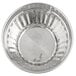 An American Metalcraft mini stainless steel trash can with a ruffled edge.