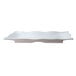 A white rectangular Thunder Group melamine plate with wavy edges.