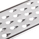 A Tablecraft stainless steel grater with a black handle and extra coarse holes.