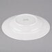 An Arcoroc white china bowl with a white rim.