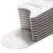 A close-up of a stack of metal plates.