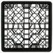 A black Vollrath Traex glass rack with a metal structure.