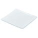 A white square glass plate.