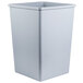 A gray square plastic liner for a Rubbermaid trash container.