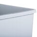 A gray Rubbermaid rigid plastic liner for a square trash container.