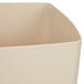 A beige Rubbermaid rigid plastic liner.