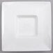 A white square porcelain bowl with a wide rim.