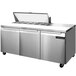 Continental Refrigerator SW72-12 72 inch 3 Door Refrigerated Sandwich Prep Table