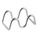 A silver stainless steel Tablecraft taco holder with three compartments.