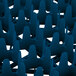 A close up of a Vollrath blue plastic glass rack with 30 compartments.