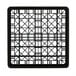 A black plastic grid with many small square compartments.