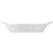 A white rectangular CAC China dish with two handles.