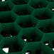 A green plastic grid with holes.