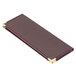 A burgundy leather Menu Solutions Royal Select booklet menu cover with gold trim.