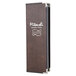 A brown leather Menu Solutions Royal Select menu cover with white text.