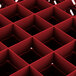 A red grid with 36 square compartments.