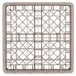 A Vollrath beige plastic glass rack with 36 compartments arranged in a grid pattern.