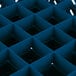 A blue grid with square compartments.