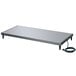 A white rectangular Hatco heated shelf with a black cord.