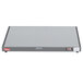 A grey rectangular Hatco heated shelf warmer with a black border.