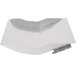 A white metal ice deflector kit with a metal strip and corner.