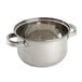 An American Metalcraft stainless steel mussel serving bowl with a lid.
