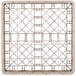 A beige plastic basket with a grid pattern and 36 square compartments.