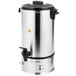 A silver and black Town 10 liter water boiler with a stainless steel interior.