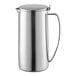 An American Metalcraft stainless steel pitcher with a handle.