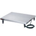 A rectangular stainless steel Hatco heated shelf warmer with a power cord.
