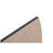 An American Metalcraft maple wood serving peel with a wood surface and a black edge.