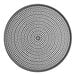 An American Metalcraft hard coat anodized aluminum circular pizza screen with holes.