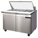 Continental Refrigerator SW48-18M 48 inch 2 Door Mighty Top Refrigerated Sandwich Prep Table