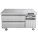 A stainless steel Continental Refrigerator chef base with two drawers.