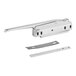 A Kason chrome magnetic door latch with metal strike.