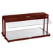 A brown metal Hatco countertop buffet warmer with glass shelves.