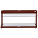 A brown Hatco countertop buffet warmer with glass shelves.