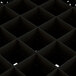 A black grid with squares for Vollrath Traex full-size glass rack.