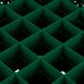 A green plastic grid with holes.