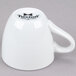 A Tuxton bright white espresso china cup with a handle.