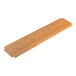 A bamboo rectangular riser shelf with a long edge on a white background.