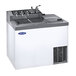 Nor-Lake ZF124WVS/0 43 inch Flip Top Ice Cream Dipping Cabinet with Topping Rail - White Exterior